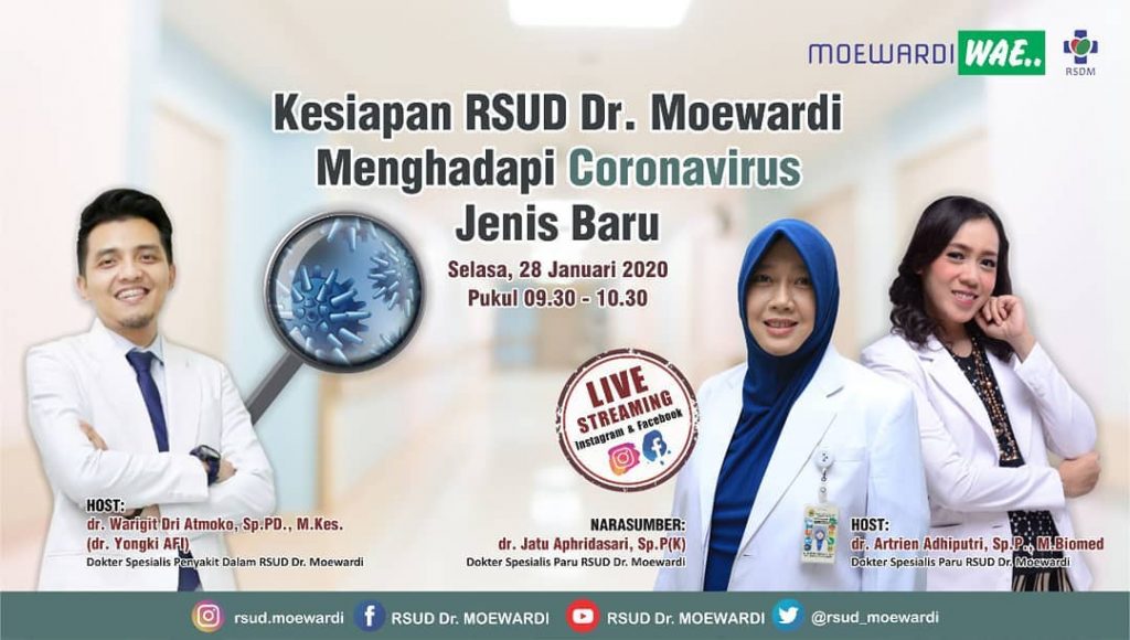Live Streaming Kesiapan RSDM Menghadapi Coronavirus jenis baru