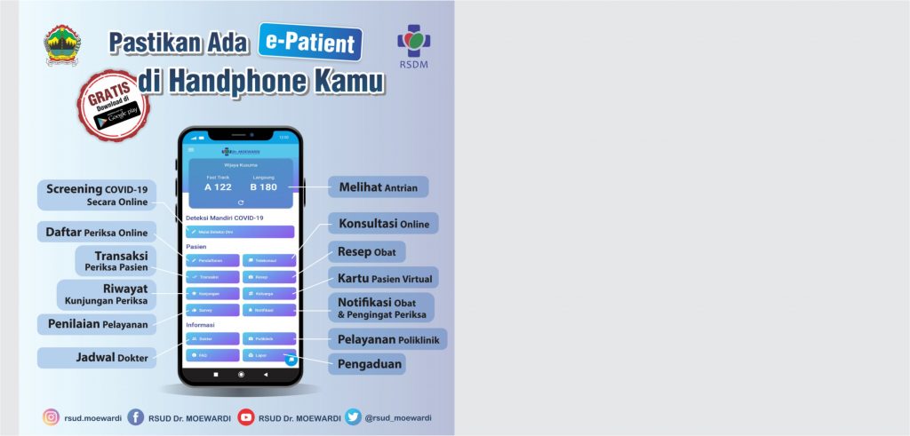 Pastikan Ada e-Patient di Handphone Kamu