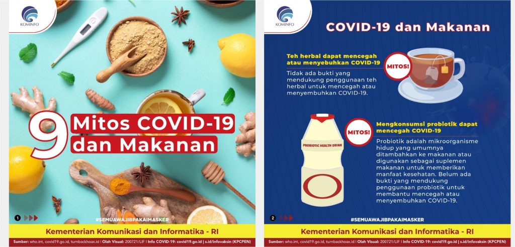 9 Mitos COVID-19 dan Makanan