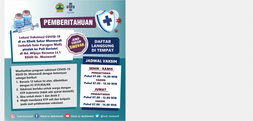 Vaksinasi COVID-19 di Poli Geriatri RSUD Dr. Moewardi