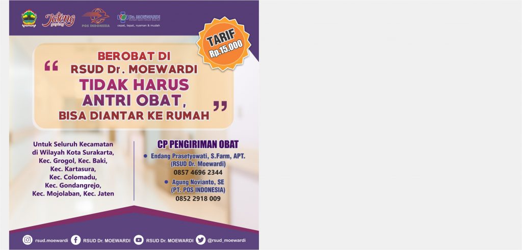 Berobat di RSUD Dr. Moewardi “Tidak Harus Antri Obat”, Bisa Diantar ke Rumah