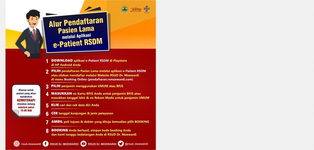 Alur Pendaftaran Pasien Lama Melalui Aplikasi e-Patient RSDM