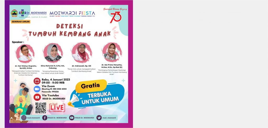 Seminar Umum “Deteksi Tumbuh Kembang Anak” Rabu, 4 Januari 2023
