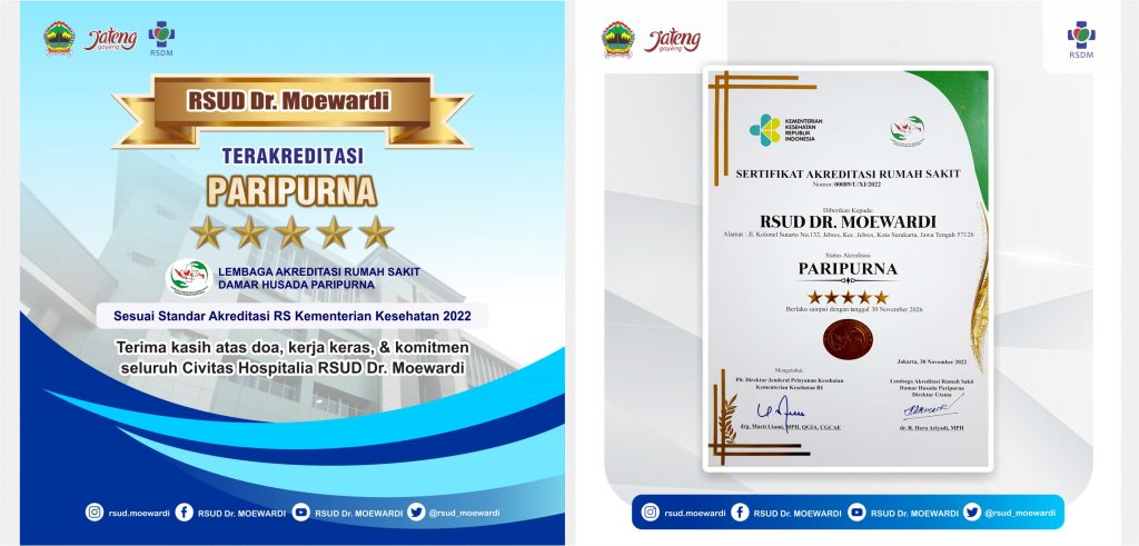RSUD Dr. Moewardi Terakreditasi Paripurna
