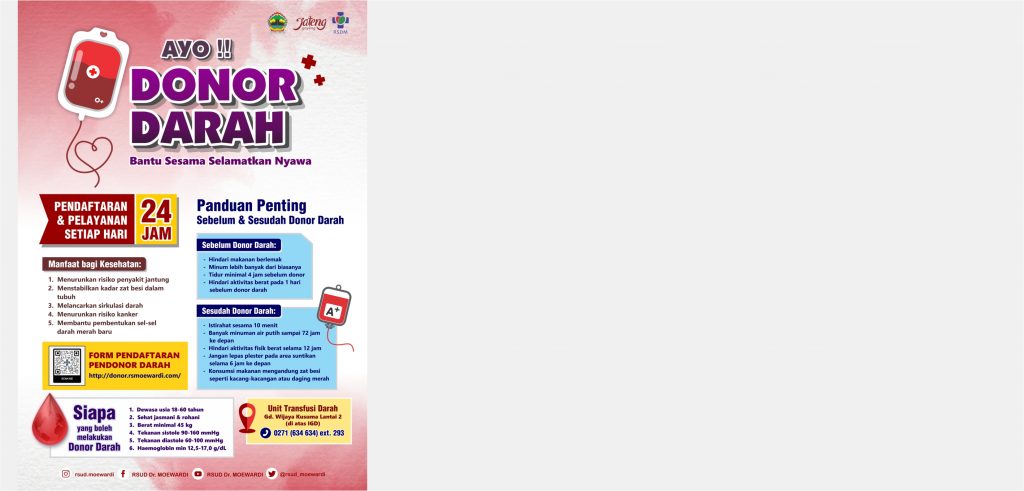 Unit Transfusi Darah RSUD Dr. Moewardi Melayani Setiap Hari Selama 24 Jam